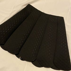 Soprano scalloped/pleated edges silver back zipper